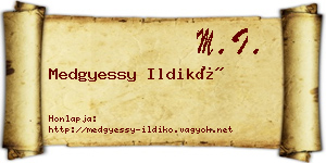 Medgyessy Ildikó névjegykártya